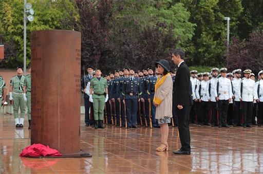 La ministra de Defensa, Margarita Robles, durante el acto homenaje a las víctimas de ETA