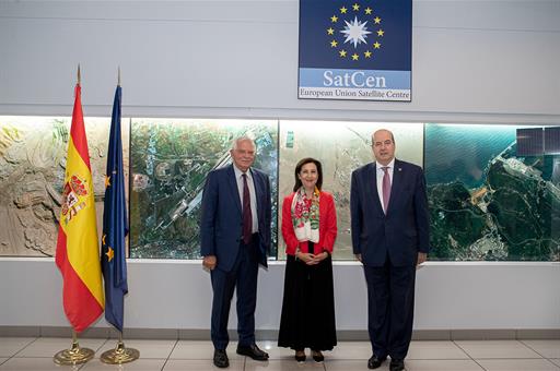 26/09/2022. The Minister for Defence attends the inauguration of the new building for the European Union's Satellite Centre. Minister Margar...