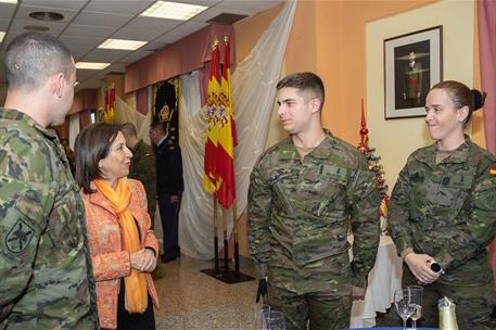 Margarita Robles durante su visita
