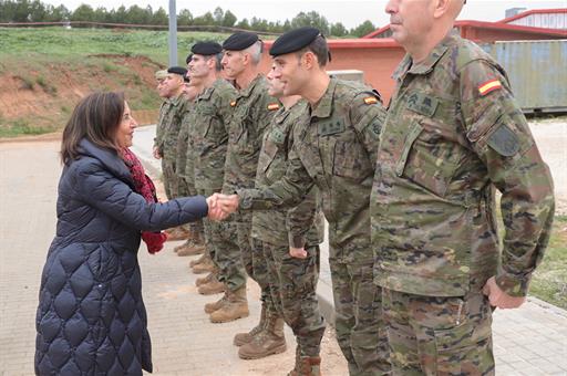 8/11/2023. Robles visits the VI Parachute Brigade 'Almogávares' (BRIPAC). The acting Minister for Defence, Margarita Robles, during her visi...