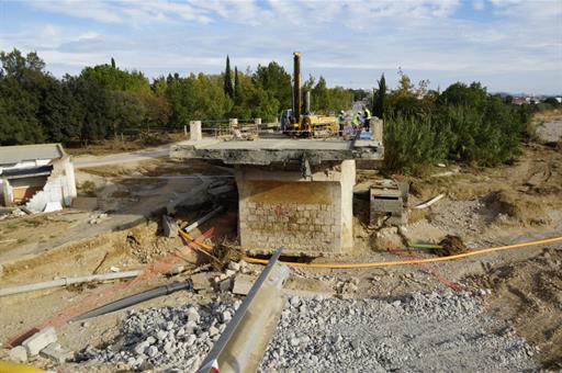 Infraestructura dañada por la DANA en Valencia