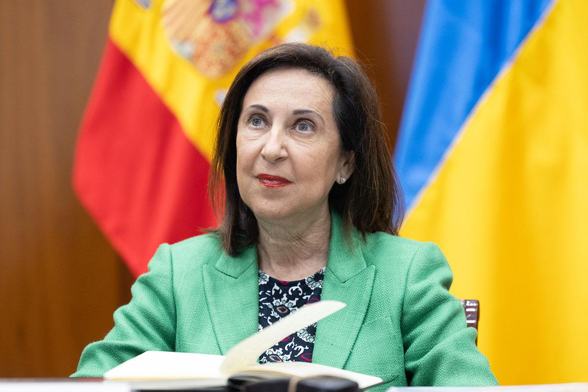 23/01/2024. Robles participa en una nueva reunión del Grupo de Contacto para la Defensa de Ucrania.. La ministra de Defensa, Margarita Roble...