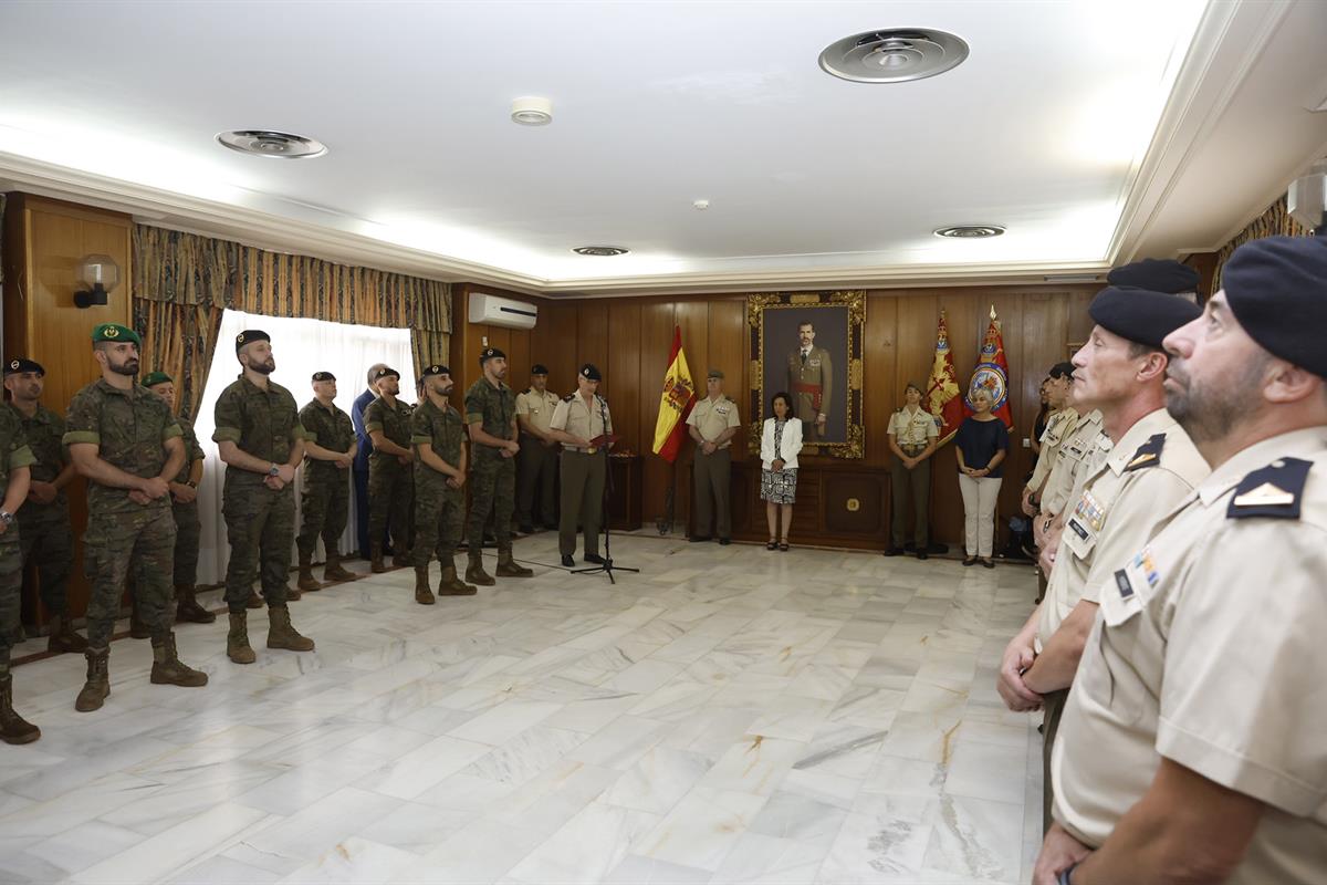 28/06/2024. Imposition of decorations for the 'Libre Hidalgo' operation. The Minister for Defence, Margarita Robles, at the ceremony to deco...