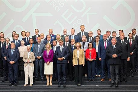 29/08/2025. Defense Ministers of the European Union. The Minister for Defence, Margarita Robles, and her European counterparts at an informa...