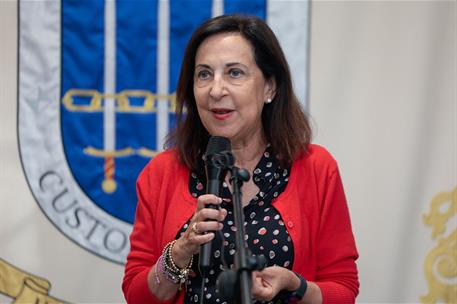 La ministra de Defensa, Margarita Robles, durante su intervención en la visita al Mando de Operaciones.