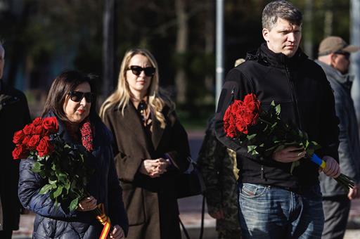 22/04/2026. The Minister for Defence, Margarita Robles, visit Ukraine. The Minister for Defence, Margarita Robles, participates in a tribute...