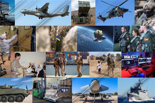 Collage de imágenes de las Fuerzas Armadas