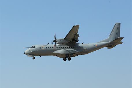 30/09/2022. Spain sends a new plane with medical supplies to Ukraine. C-295 medicalized aircraft of the Air Force