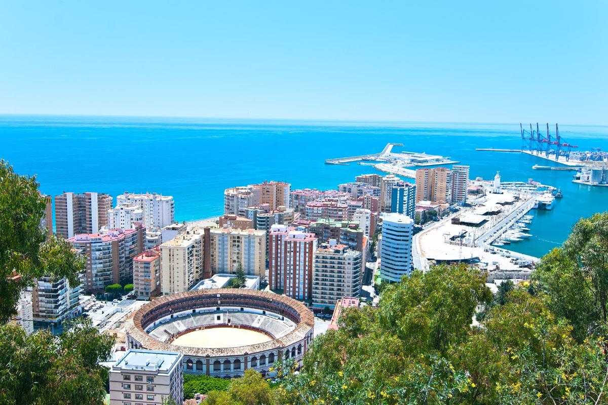 Panorámica de la ciudad de Málaga