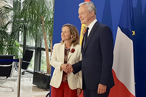 Nadia Calviño and Bruno Le Maire