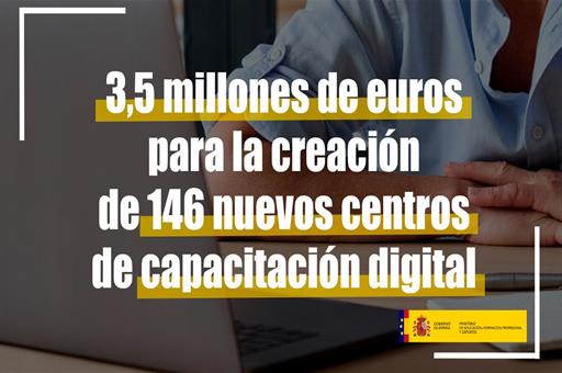 Imagen del artículo Educación, Formación Profesional y Deportes destina más de 3,5 millones de euros a la creación de 146 nuevos centros de capacitación digital