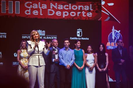 La ministra de Educación, Formación Profesional y Deportes, Pilar Alegría, durante su intervención