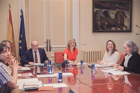 Pilar Alegría durante la reunión con el Consejo Superior de Enseñanzas Artísticas.