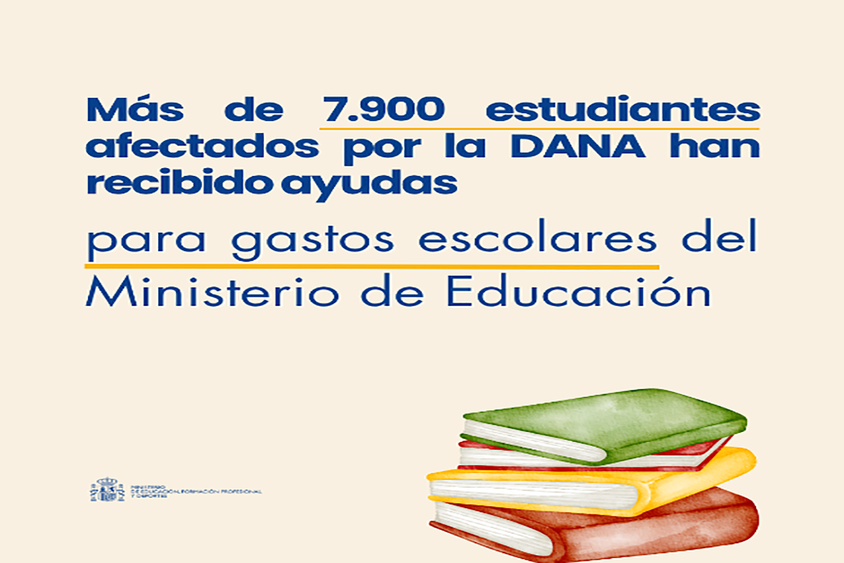Imagen del artículo Más de 7.900 estudiantes afectados por la DANA han recibido ayudas para gastos escolares del Ministerio de Educación