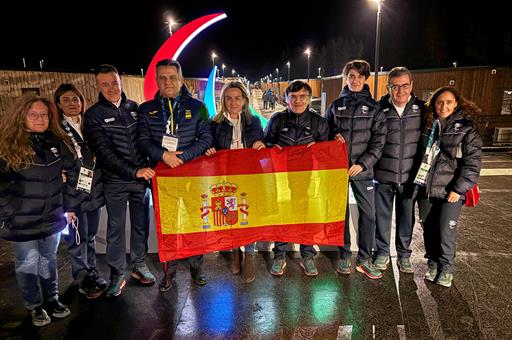 12/03/2026. Milan-Cortina 2026 Paralympic Winter Games. The Minister for Education, Vocational Training and Sports, Milagros Tolón, with mem...