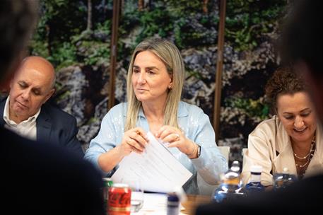 La ministra de Educación, Formación Profesional y Deportes, Milagros Tolón, durante el encuentro con directivos.