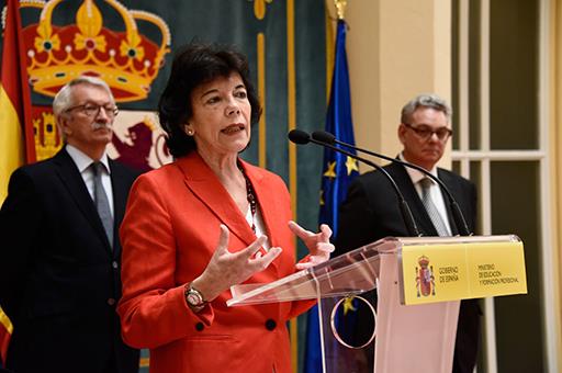Isabel Celaá durante el acto