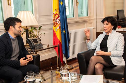 Isabel Celaá junto a Vicent Marzà, consejero consejero de Educación, Cultura y Deporte de la Generalitat Valenciana