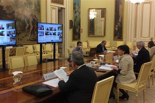 Isabel Celáa durante la conferencia sectorial