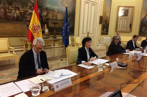 La ministra Isabel Celaá, presidiendo la Conferencia Sectorial de Educación