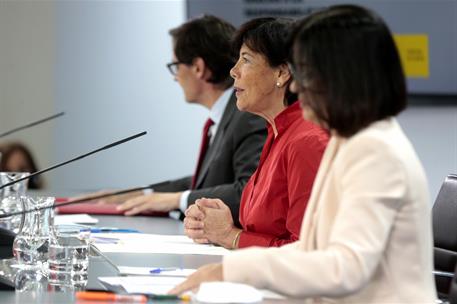 27/08/2020. Rueda de prensa tras la Conferencia Multisectorial de Educación y Sanidad. La ministra de Educación y FP, Isabel Celaá; el minis...