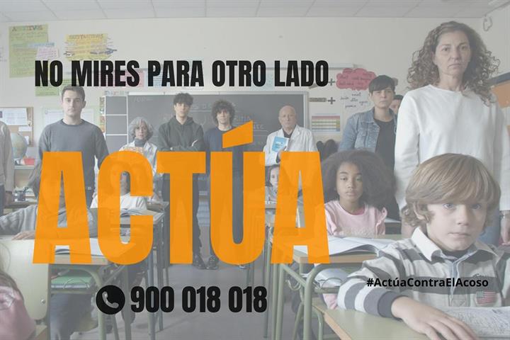 Cartel de la campaña de sensibilización contra el acoso escolar