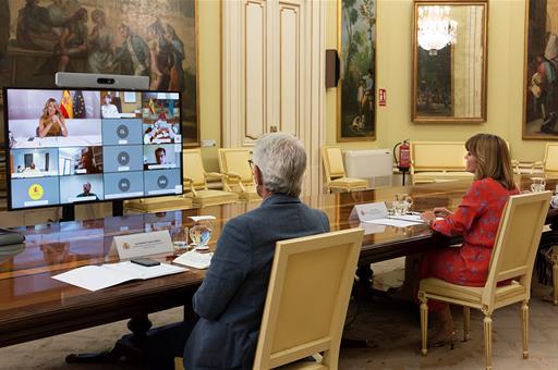 Pilar Alegría durante la presentación del informe