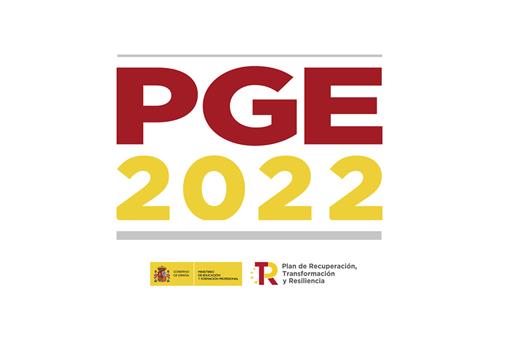 Cartela de los Presupuestos para el año 2022 del Ministerio de Educación y FP