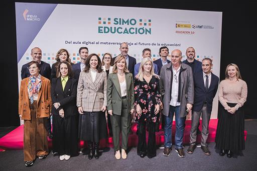 La ministra de Educación y Formación Profesional, Pilar Alegría, en la inauguración del SIMO EDUCACIÓN 2022
