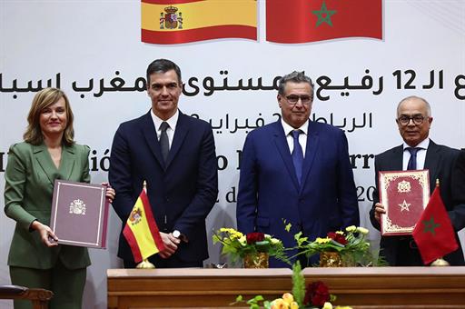 Firma del acuerdo sobre educación en la XII Reunión de Alto Nivel entre España y Marruecos