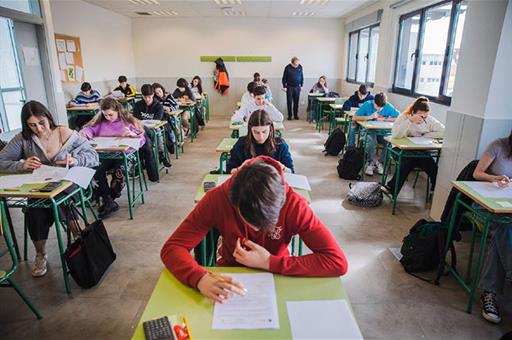 Estudiantes participantes en la prueba piloto de acceso a la universidad