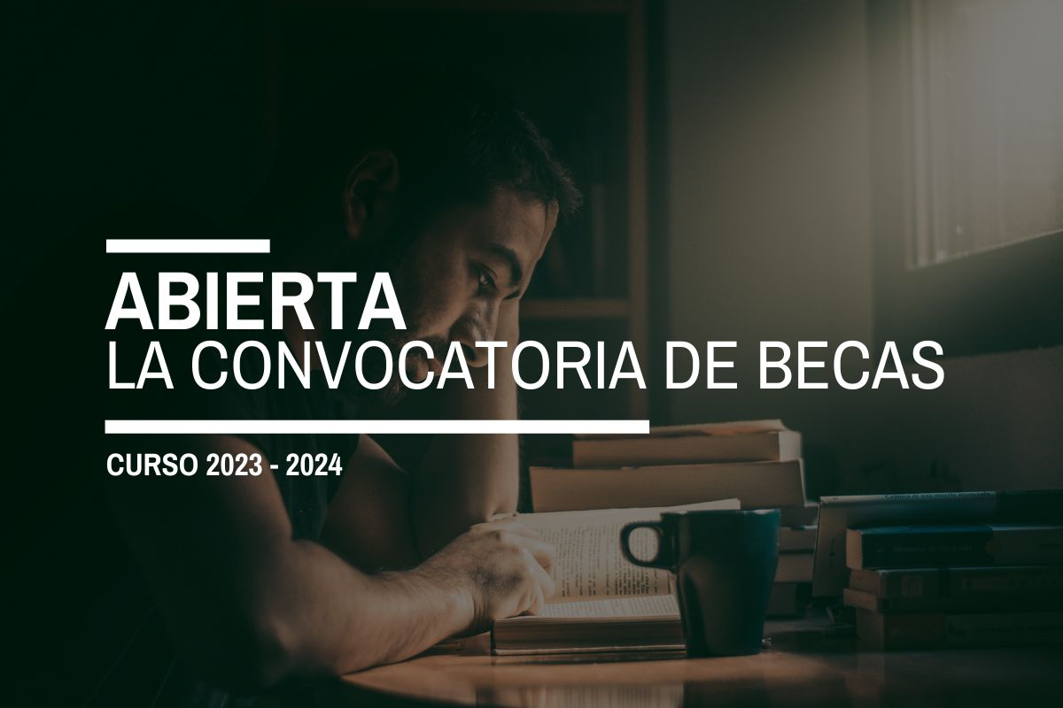 Cartela que anuncia la convocatoria de becas 2023-2024