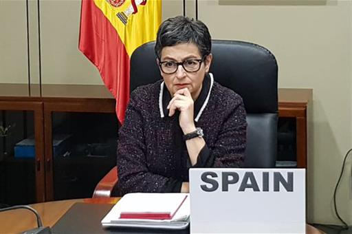 Arancha González Laya participa en una reunión de ministros de Exteriores de la OTAN por videoconferencia