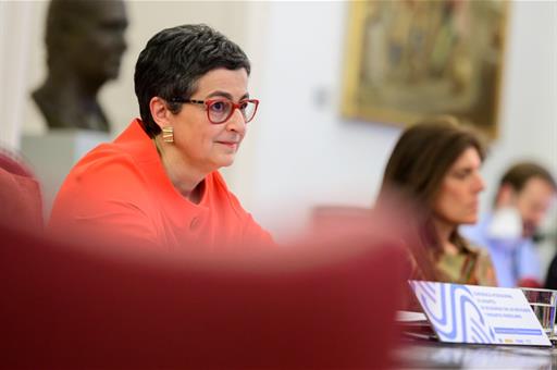 La ministra Arancha González Laya, durante la Conferencia