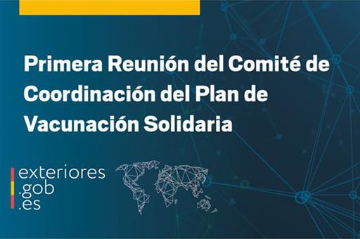 Cartela de la primera reunión del Comité de Coordinación del Plan de Vacunación Solidaria