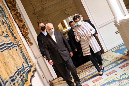 La ministra González Laya recibe al ministro de Asuntos Exteriores iraní, Mohammad Javad Zarif 