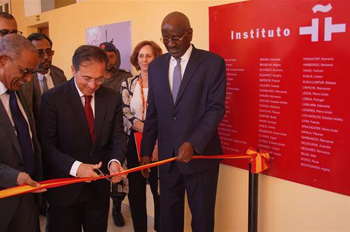 ​El ministro de Asuntos Exteriores, Unión Europea y Cooperación, José Manuel Albares, durante la inauguración