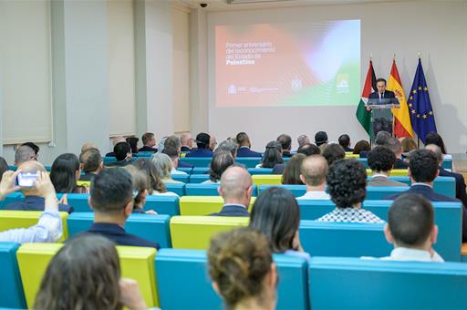 ​El ministro de Asuntos Exteriores, Unión Europea y Cooperación, José Manuel Albares, durante el acto