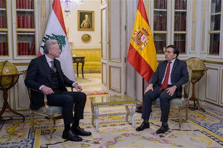 2/02/2026. Albaes meets with his Lebanese counterpart. The Minister for Foreign Affairs, European Union and Cooperation, José Manuel Albares...
