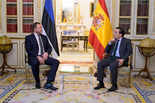 10/02/2026. Meeting with the Estonian Foreign Minister. The Minister for Foreign Affairs, European Union and Cooperation, José Manuel Albare...