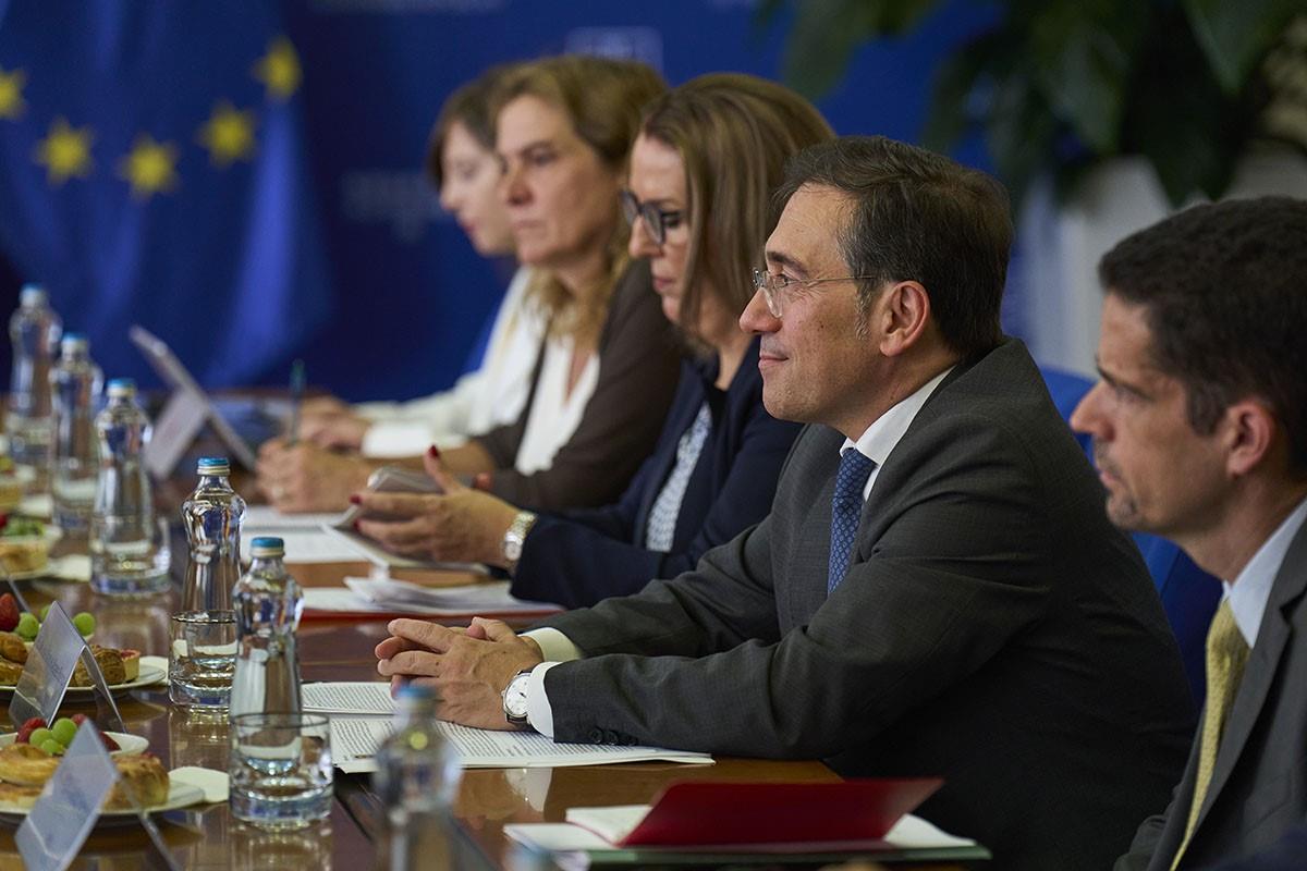 29/06/2026. Slovak Ambassadors' Conference. The Minister for Foreign Affairs, European Union and Cooperation, José Manuel Albares, during hi...