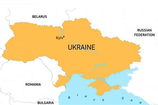 Mapa de Ucrania