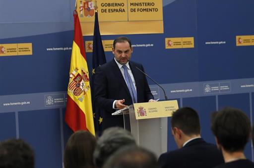 José Luis Ábalos durante la presentación de los presupuestos de Fomento para 2019