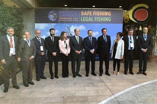 José Luis Ábalos junto a otros participantes en la inauguración de la Conferencia Ministerial