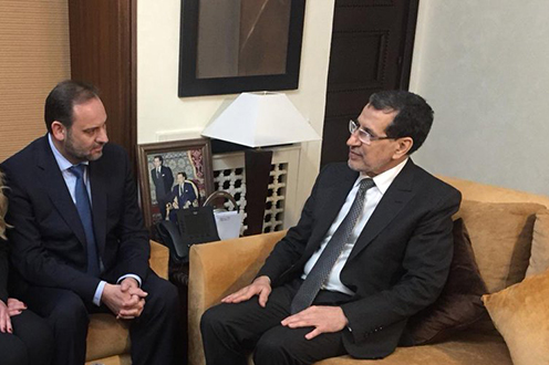 José Luis ábalos junto a Saad-Eddine El Othmani