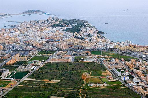 Imagen aérea de Ca n’Escandell, en Ibiza