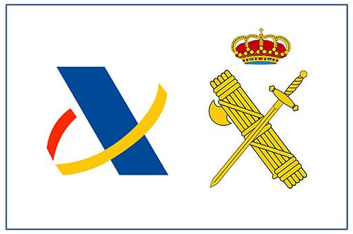 Logo de la Agencia Tributaria (AEAT) y del la Guardia Civil Logo de la Agencia Tributaria (AEAT) y del la Guardia Civil