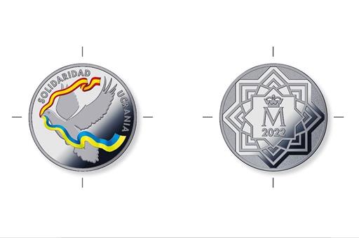 Medalla solidaria con Ucrania acuñada por la Real Casa de la Moneda – Fábrica Nacional de Moneda y Timbre