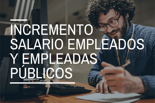 Cartela del incremento del salario de empleadas y empleados públicos