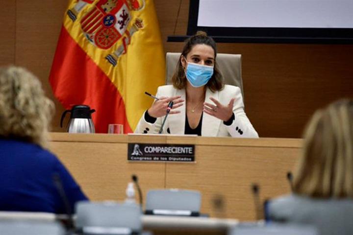 La secretaria de Estado de Igualdad y Contra la Violencia de Género, Noelia Vera, en el Congreso de los Diputados